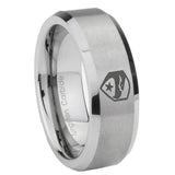 10mm-GI-Joe-Eagle-Beveled-Edges-Matte-Grey-Tungsten-Carbide-Personalized-Ring