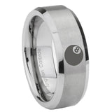 10mm-8-Ball-Beveled-Edges-Matte-Grey-Tungsten-Carbide-Men's-Engagement-Ring
