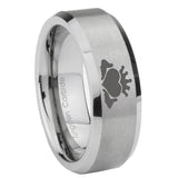 10mm-Claddagh-Design-Beveled-Edges-Matte-Grey-Tungsten-Carbide-Mens-Promise-Ring