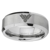 10mm-Phoenix-Beveled-Edges-Matte-Grey-Tungsten-Carbide-Wedding-Engraving-Ring