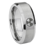 10mm-Radiation-Beveled-Edges-Matte-Grey-Tungsten-Carbide-Mens-Bands-Ring