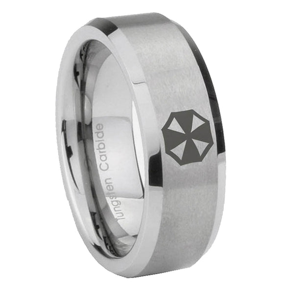 10mm-Resident-Evil-Beveled-Edges-Matte-Grey-Tungsten-Carbide-Men's-Promise-Rings