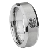 10mm-Lion-Beveled-Edges-Matte-Grey-Tungsten-Carbide-Mens-Ring-Engraved