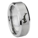10mm-Hammerhead-Shark-Beveled-Edges-Matte-Grey-Tungsten-Carbide-Mens-Ring-Engraved