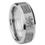 10mm-Multiple-Dragon-Celtic-Beveled-Edges-Matte-Grey-Tungsten-Carbide-Bands-Ring