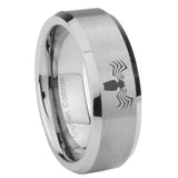 10mm-Spider-Beveled-Edges-Matte-Grey-Tungsten-Carbide-Promise-Ring