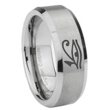 10mm-Seeing-Eye-Beveled-Edges-Matte-Grey-Tungsten-Carbide-Mens-Wedding-Ring