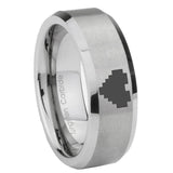 10mm-Beveled-Zelda-Heart-Mirror-Beveled-Edges-Matte-Grey-Tungsten-Carbide-Ring