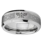 10mm-Celtic-Zelda-Beveled-Edges-Matte-Grey-Tungsten-Carbide-Personalized-Ring