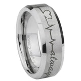 10mm-Heart-Beat-forever-Heart-always-Beveled-Matte-Grey-Tungsten-Rings-for-Men