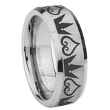 10mm-Hearts-and-Crowns-Beveled-Edges-Matte-Grey-Tungsten-Carbide-Wedding-Bands-Ring