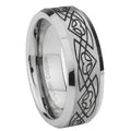 8MM Celtic Braided Beveled Brushed Gray Tungsten Band
