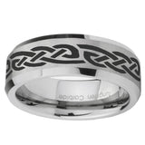 10mm-Celtic-Knot-Infinity-Love-Beveled-Edges-Matte-Grey-Tungsten-Carbide-Mens-Ring-Engraved