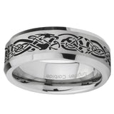 8mm-Celtic-Knot-Dragon-Beveled-Edges-Silver-Tungsten-Mens-Ring-Personalized