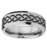 10mm-Laser-Celtic-Knot-Beveled-Edges-Matte-Grey-Tungsten-Carbide-Mens-Ring-Engraved