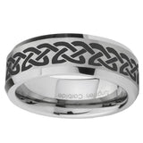 10mm-Celtic-Knot-Love-Beveled-Edges-Matte-Grey-Tungsten-Carbide-Mens-Ring-Engraved