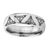 8mm-Celtic-Triangles-Mirror-Dome-Tungsten-Carbide-Engraved-Ring