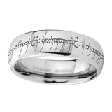 5, 8mm Lord Of The Rings Dome Polish Silver Mens Wedding Rings Tungsten
