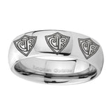 10mm-Multiple-CTR-Mirror-Dome-Tungsten-Carbide-Men's-Wedding-Band