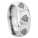 10mm Multiple CTR Mirror Dome Tungsten Carbide Men's Wedding Band