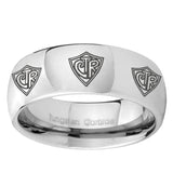 5, 8mm Multiple CTR Mirror Dome Tungsten Ring