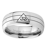 8mm-Masonic-32-Duo-Line-Freemason-Mirror-Dome-Tungsten-Carbide-Mens-Ring-Personalized