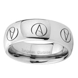 10mm-Atheist-Design-Mirror-Dome-Tungsten-Carbide-Men's-Ring