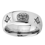 10mm-Masonic-32-Design-Mirror-Dome-Tungsten-Carbide-Mens-Engagement-Ring