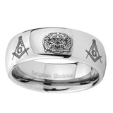 10mm-Masonic-32-Design-Mirror-Dome-Tungsten-Carbide-Mens-Engagement-Ring