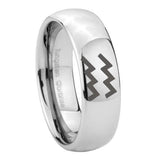 10mm-Aquarius-Horoscope-Mirror-Dome-Tungsten-Carbide-Men's-Wedding-Band