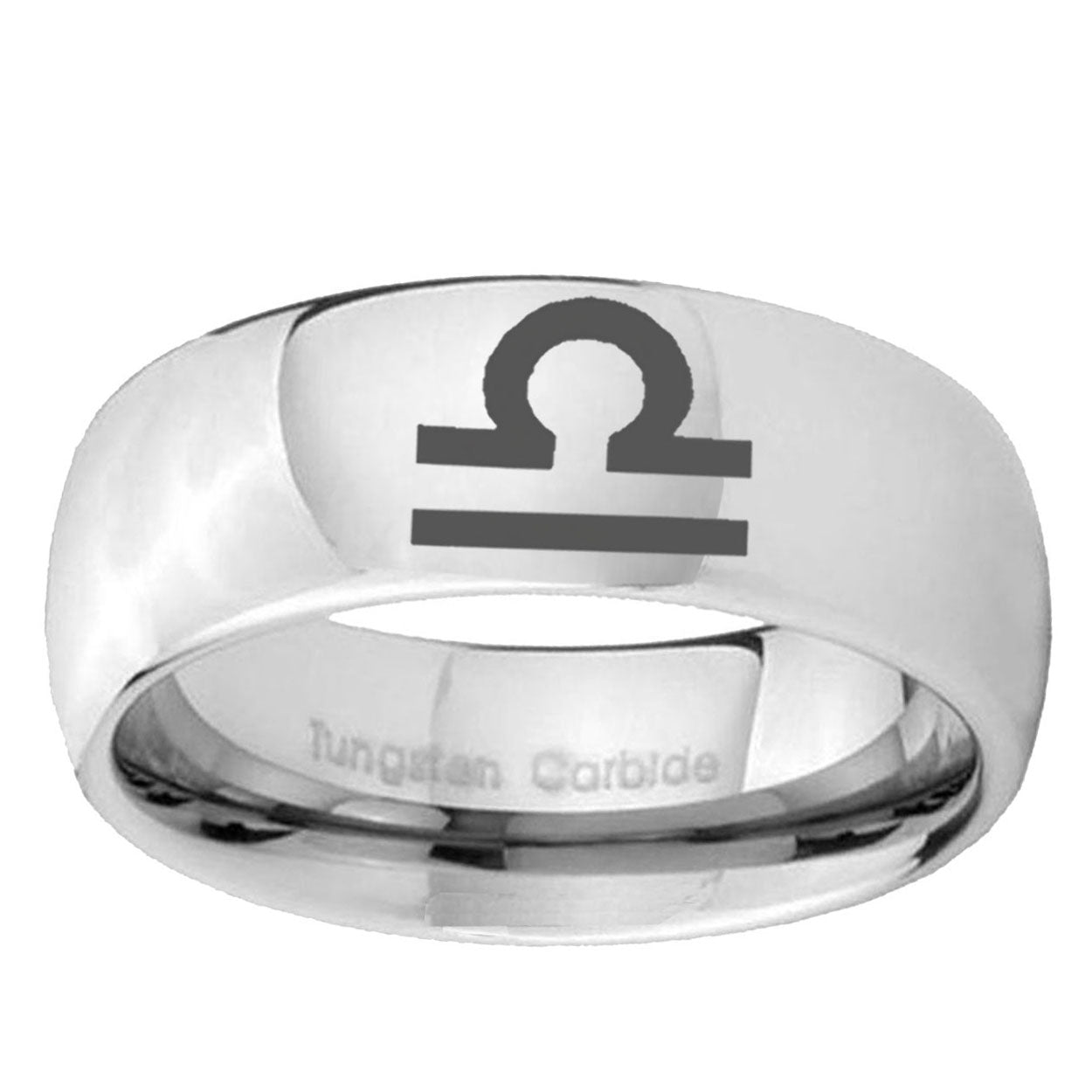 10mm Libra Horoscope Mirror Dome Tungsten Ring