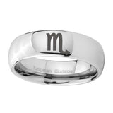 8mm-Scorpio-Horoscope-Mirror-Dome-Tungsten-Carbide-Mens-Wedding-Band