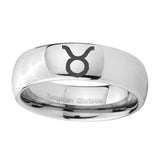 10mm-Taurus-Horoscope-Mirror-Dome-Tungsten-Carbide-Wedding-Engraving-Ring