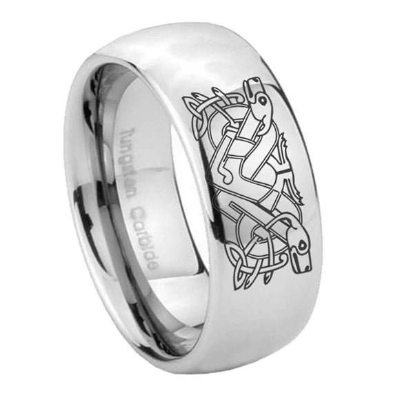 10mm-Celtic-Dog-Mirror-Dome-Tungsten-Carbide-Men's-Promise-Rings
