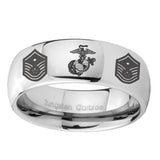 8mm-Marine-Chief-Master-Sergeant--Mirror-Dome-Tungsten-Carbide-Mens-Anniversary-Ring