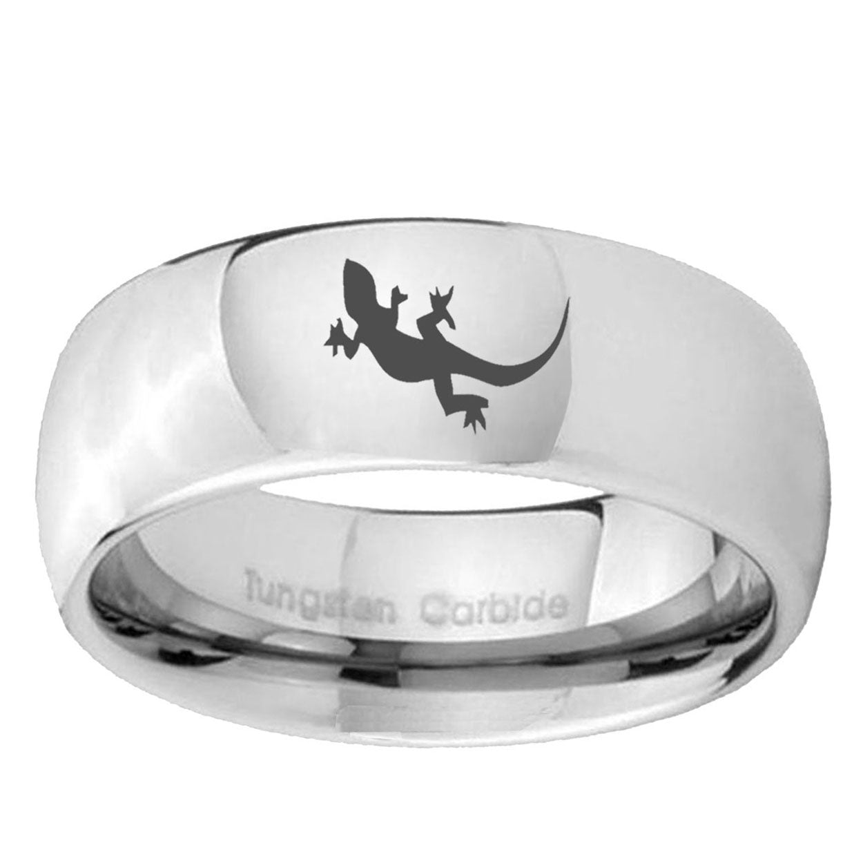 10mm Lizard Mirror Dome Tungsten Ring