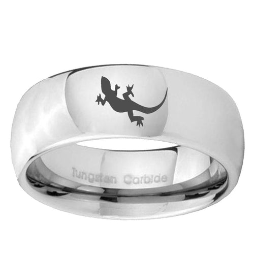 10mm Lizard Mirror Dome Tungsten Ring