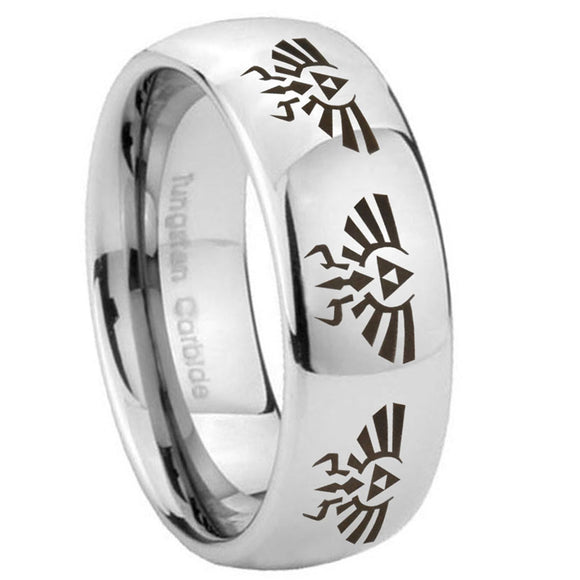 10mm-Multiple-Zelda-Skyward-Sword-Mirror-Dome-Tungsten-Carbide-Engagement-Ring