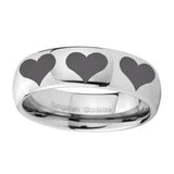 8mm-Multiple-Heart-Mirror-Dome-Tungsten-Carbide-Mens-Engagement-Band