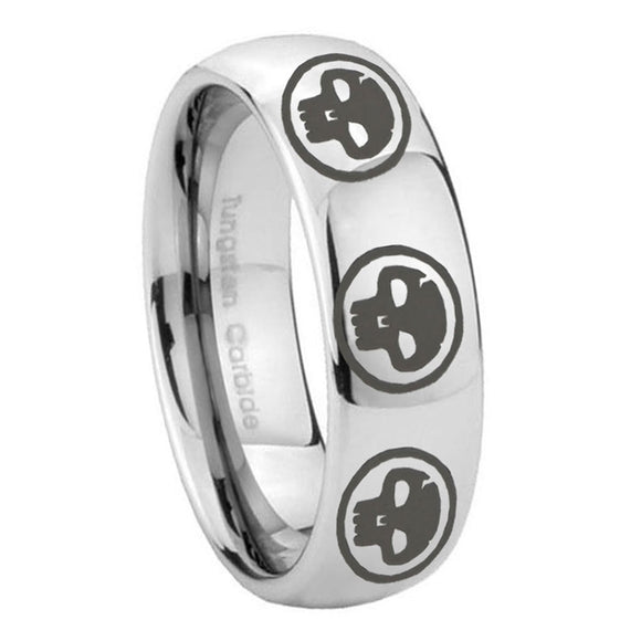 8mm-Multiple-Skull-Mirror-Dome-Tungsten-Carbide-Engagement-Ring