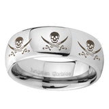8mm-Multiple-Skull-Pirate-Mirror-Dome-Tungsten-Carbide-Wedding-Band-Ring