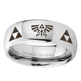 10mm-Legend-of-Zelda-Mirror-Dome-Tungsten-Carbide-Wedding-Band-Ring