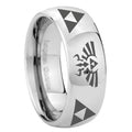 8MM Legend of Zelda Dome Polish Silver Tungsten Man Wedding Band