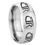 8mm Multiple CTR Mirror Dome Tungsten Carbide Wedding Engagement Ring