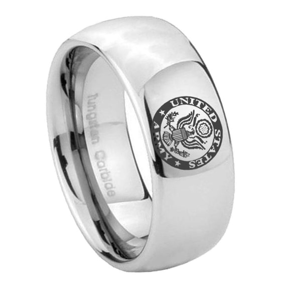 8mm-U.S.-Army-Mirror-Dome-Tungsten-Carbide-Engagement-Ring