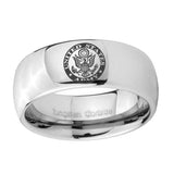 10mm-U.S.-Army-Mirror-Dome-Tungsten-Carbide-Men's-Promise-Rings