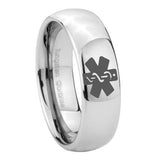 10mm-Medical-Alert-Mirror-Dome-Tungsten-Carbide-Mens-Engagement-Band