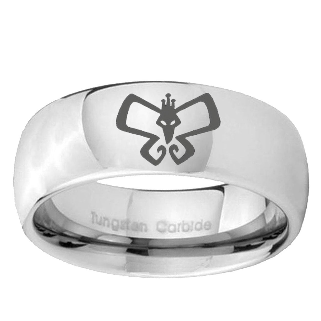5MM Monarch Dome Polish Silver Tungsten Mens Wedding Rings