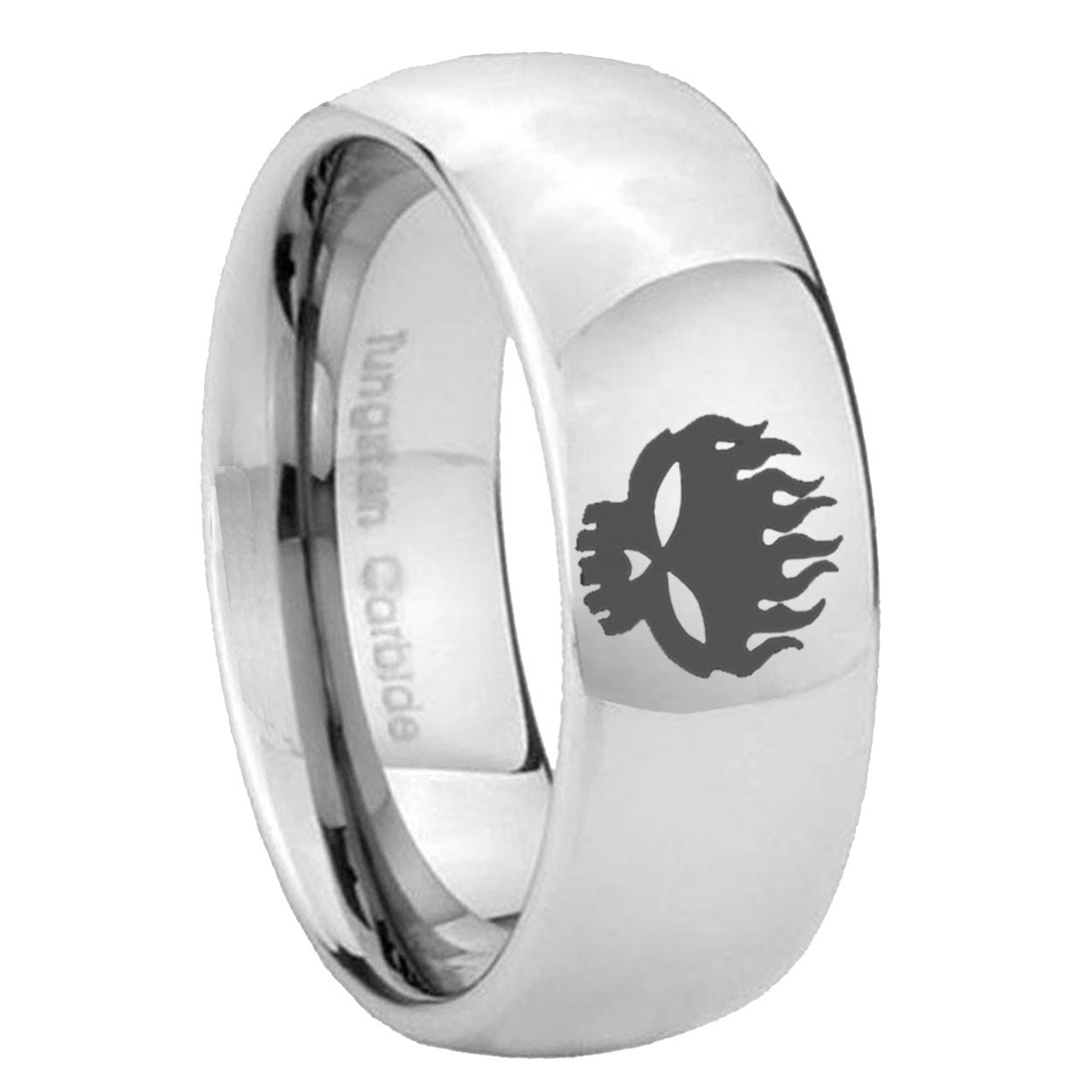 10mm Offspring Mirror Dome Tungsten Carbide Mens Promise Ring