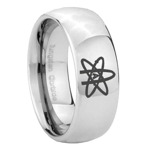 10mm American Atheist Mirror Dome Tungsten Carbide Men's Ring